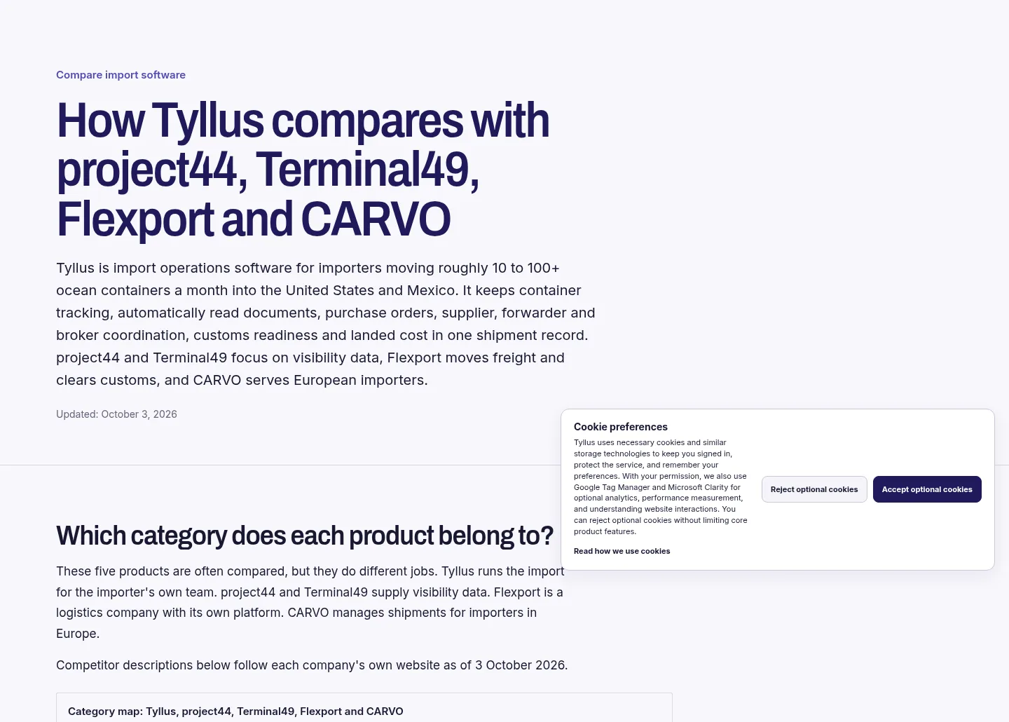tyllus.com — a real Hero section