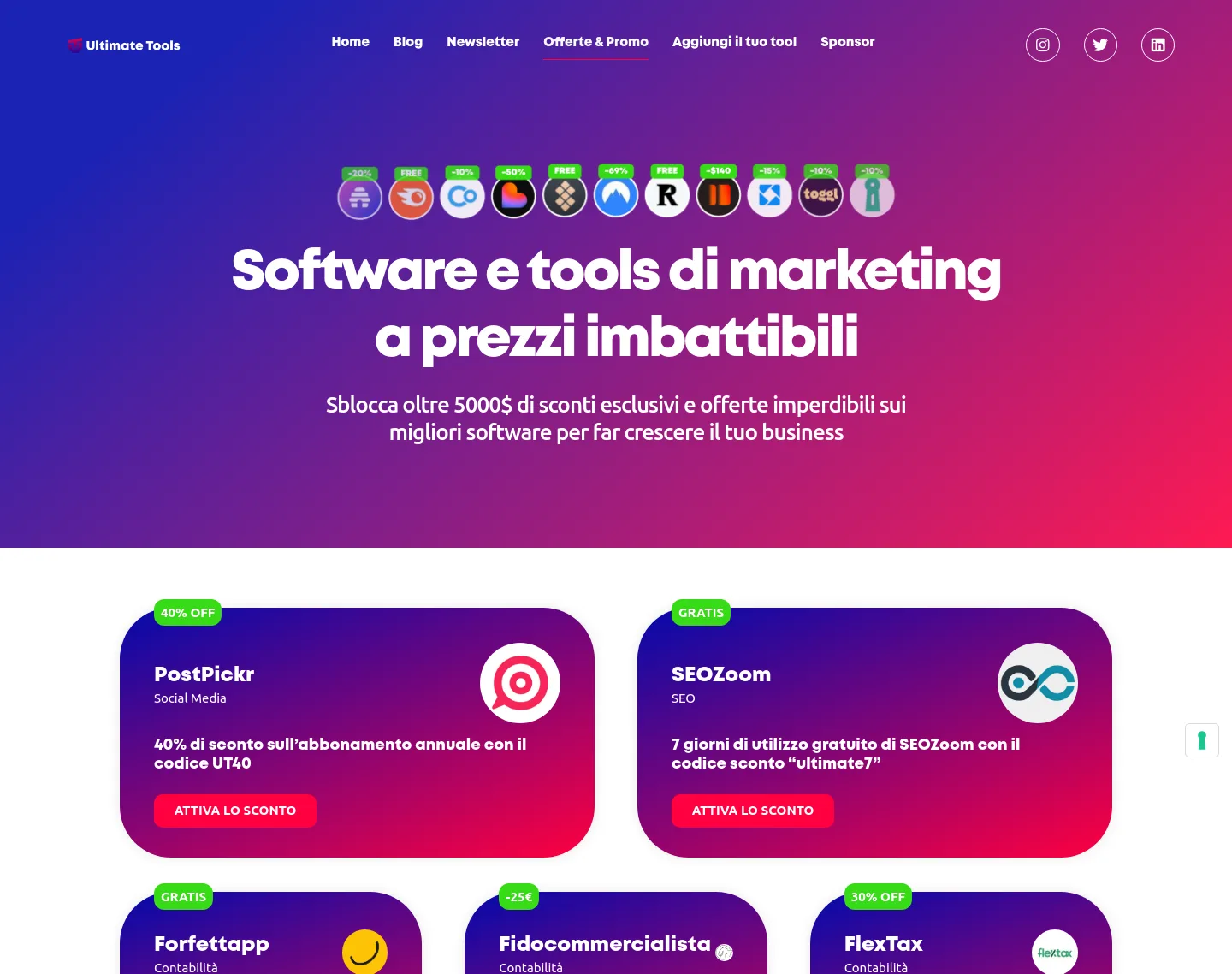 ultimatetools.eu — a real Hero section