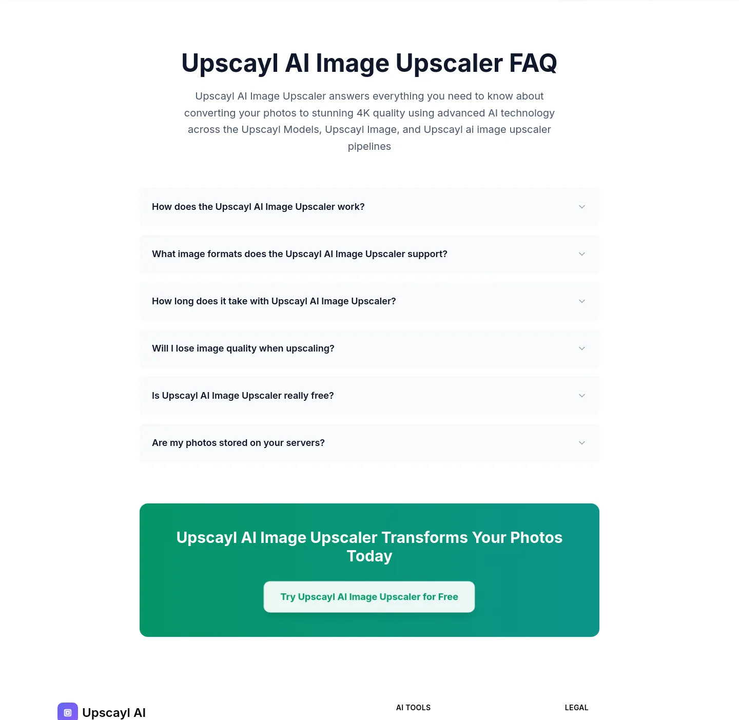 upscayl.app FAQ section
