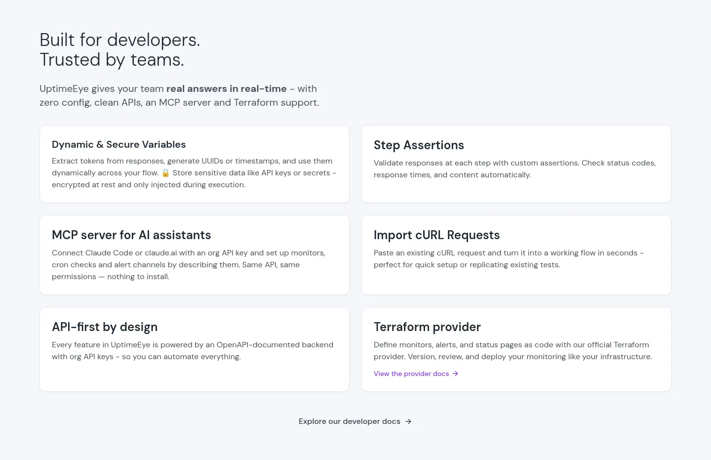 uptimeeye.com — a real Logo Wall section