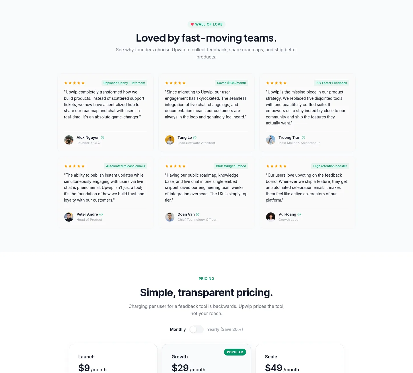 upwip.com — a real Logo Wall section