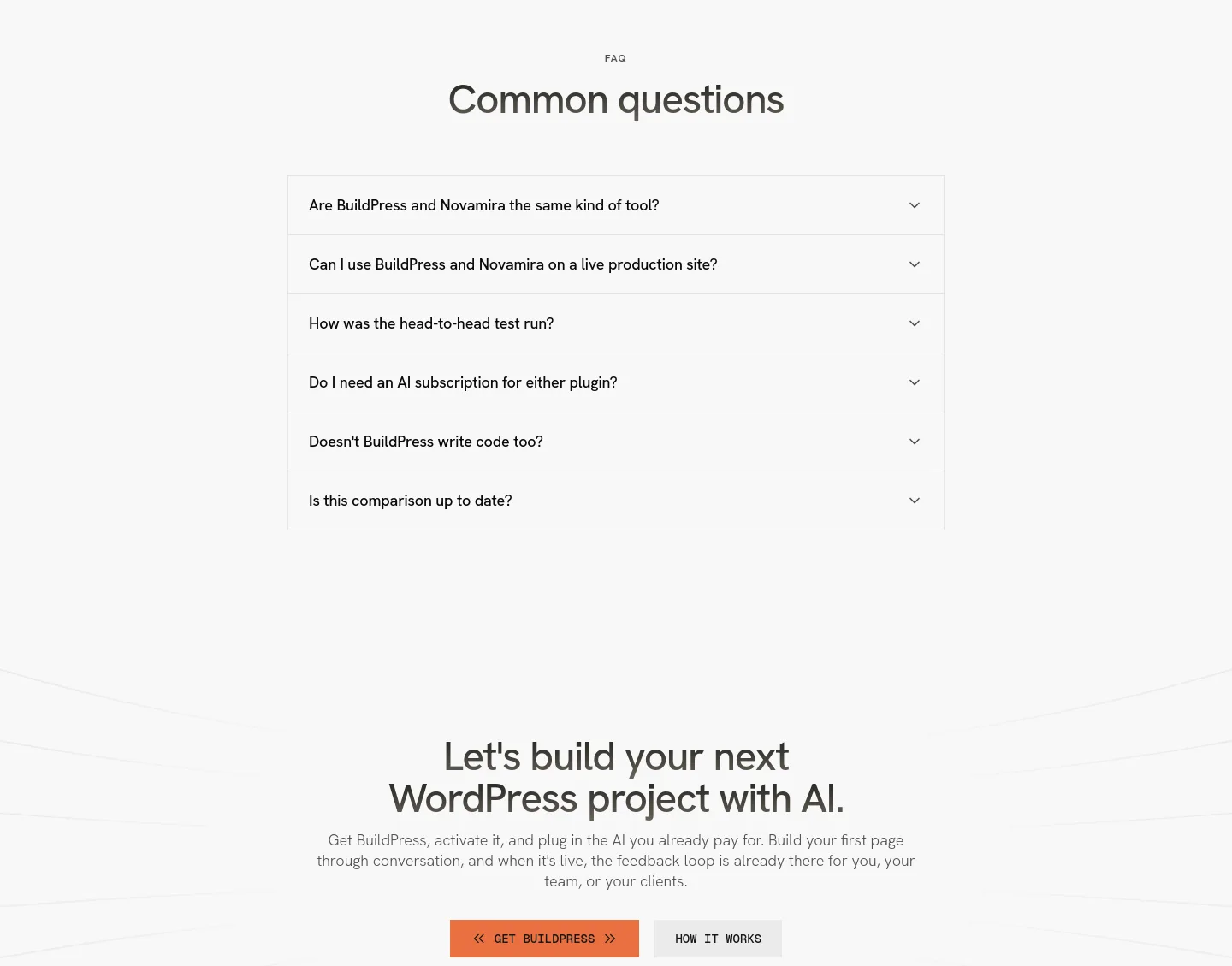 usebuildpress.com FAQ section