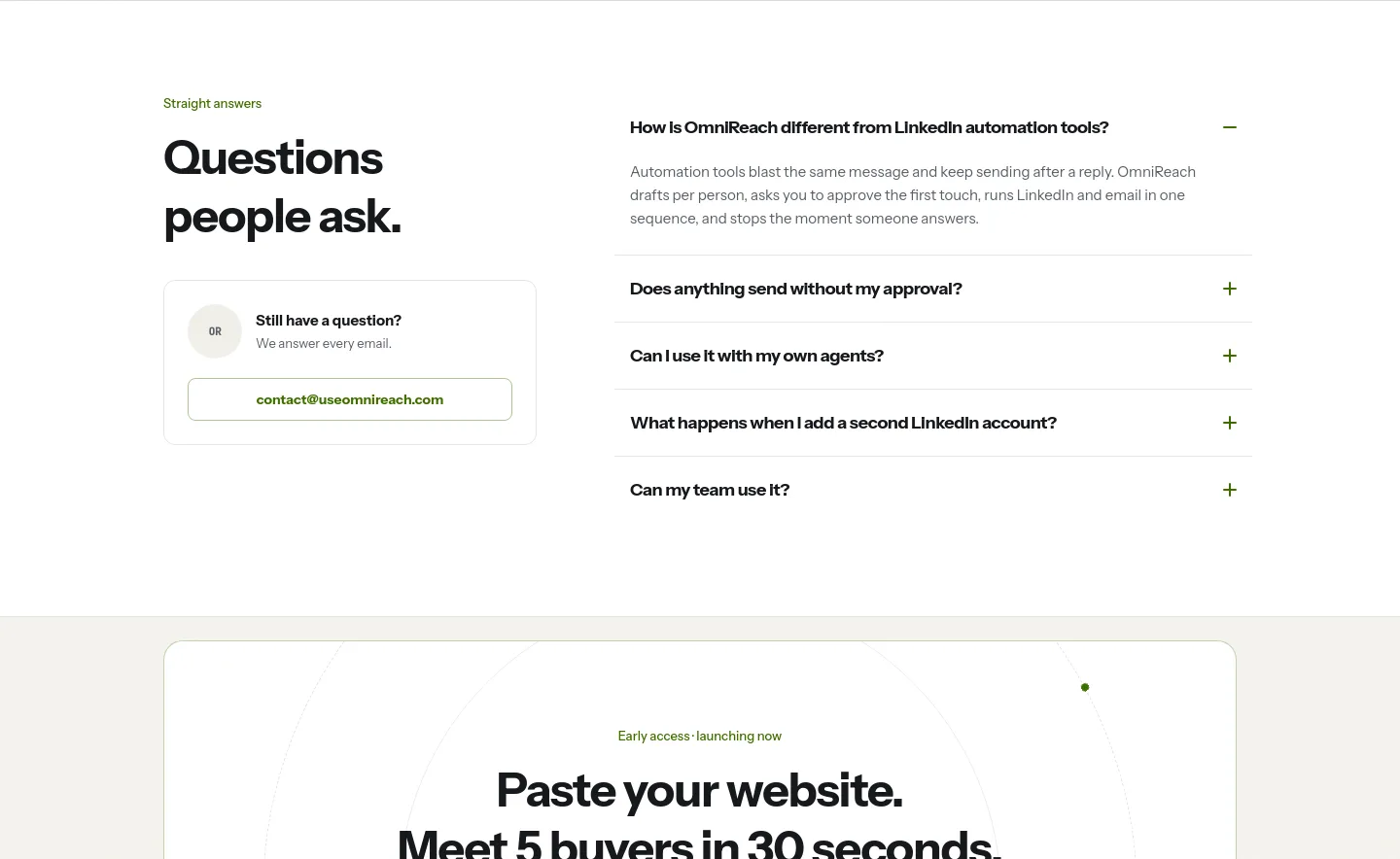 useomnireach.com FAQ section