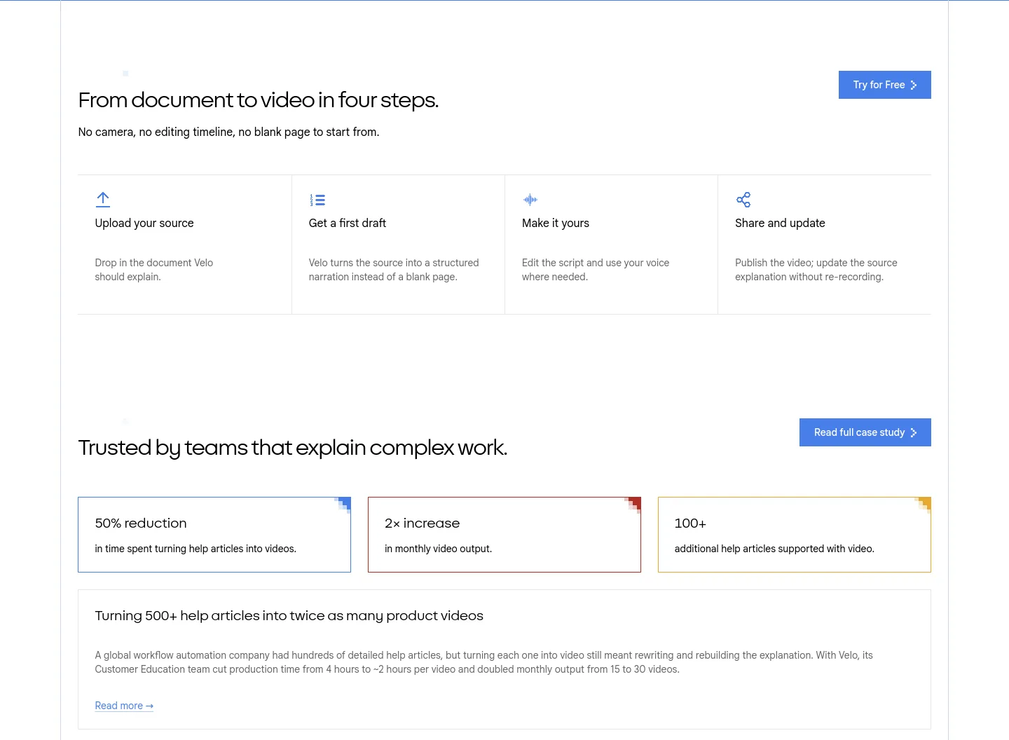 usevelo.ai — a real Hero section