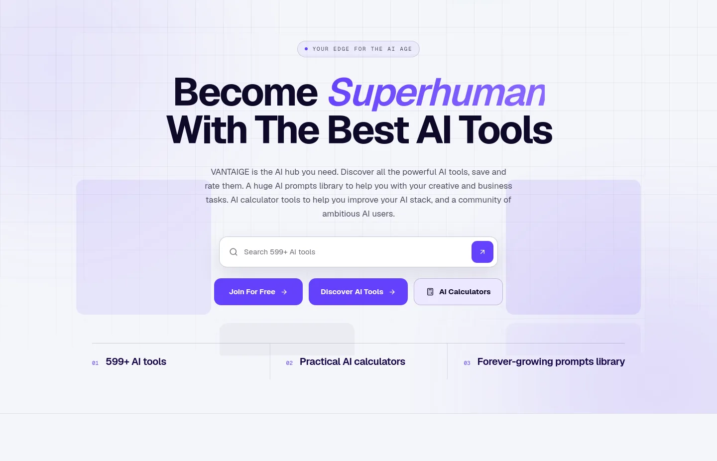 vantaige.io — a real Hero section