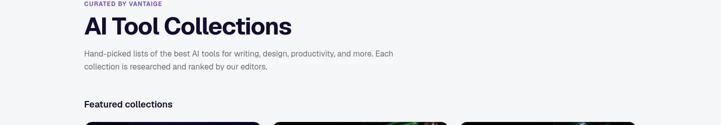 vantaige.io Hero section