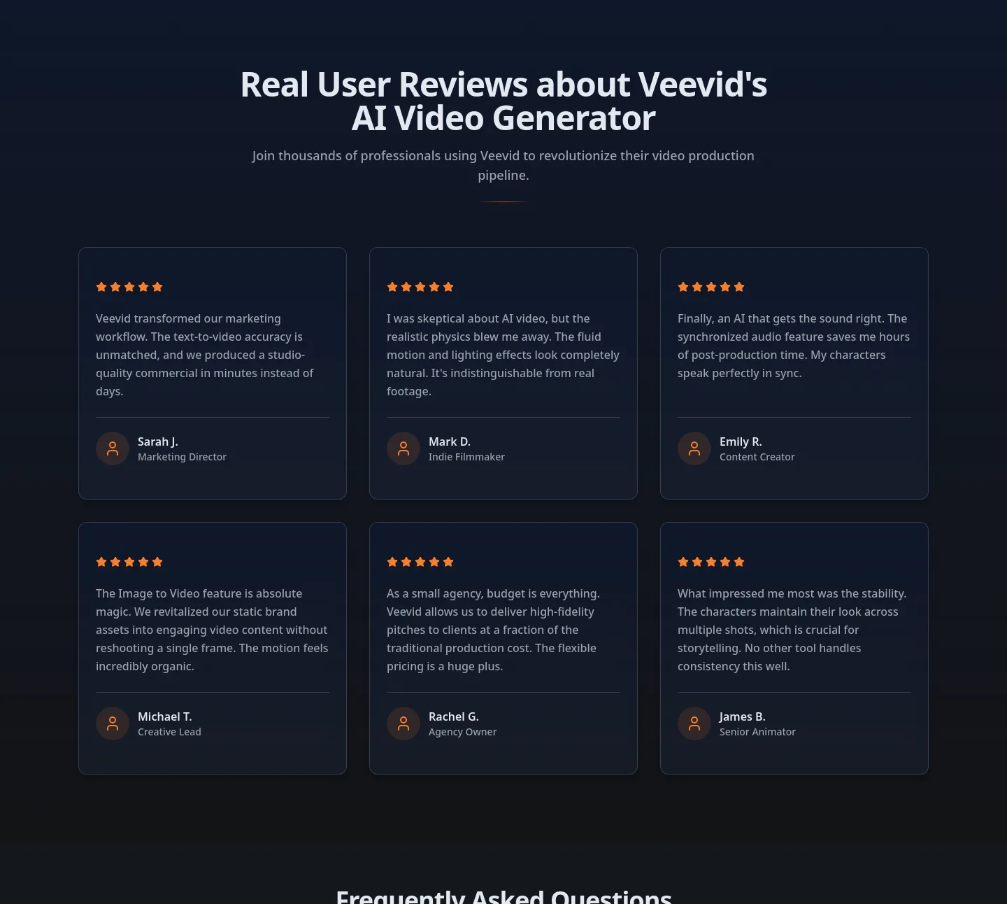 veevid.ai Reviews section