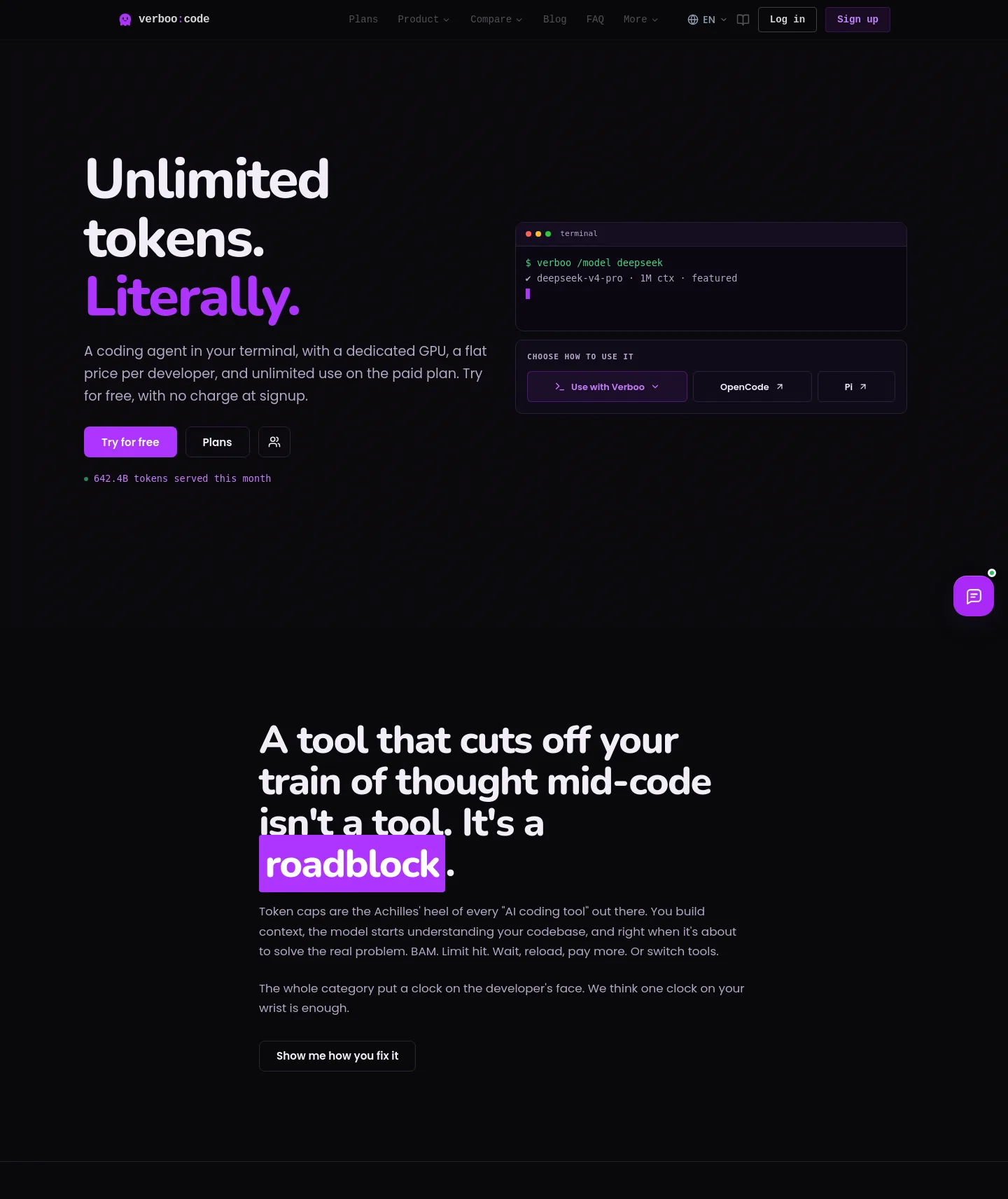 verboo.ai — a measured funnel