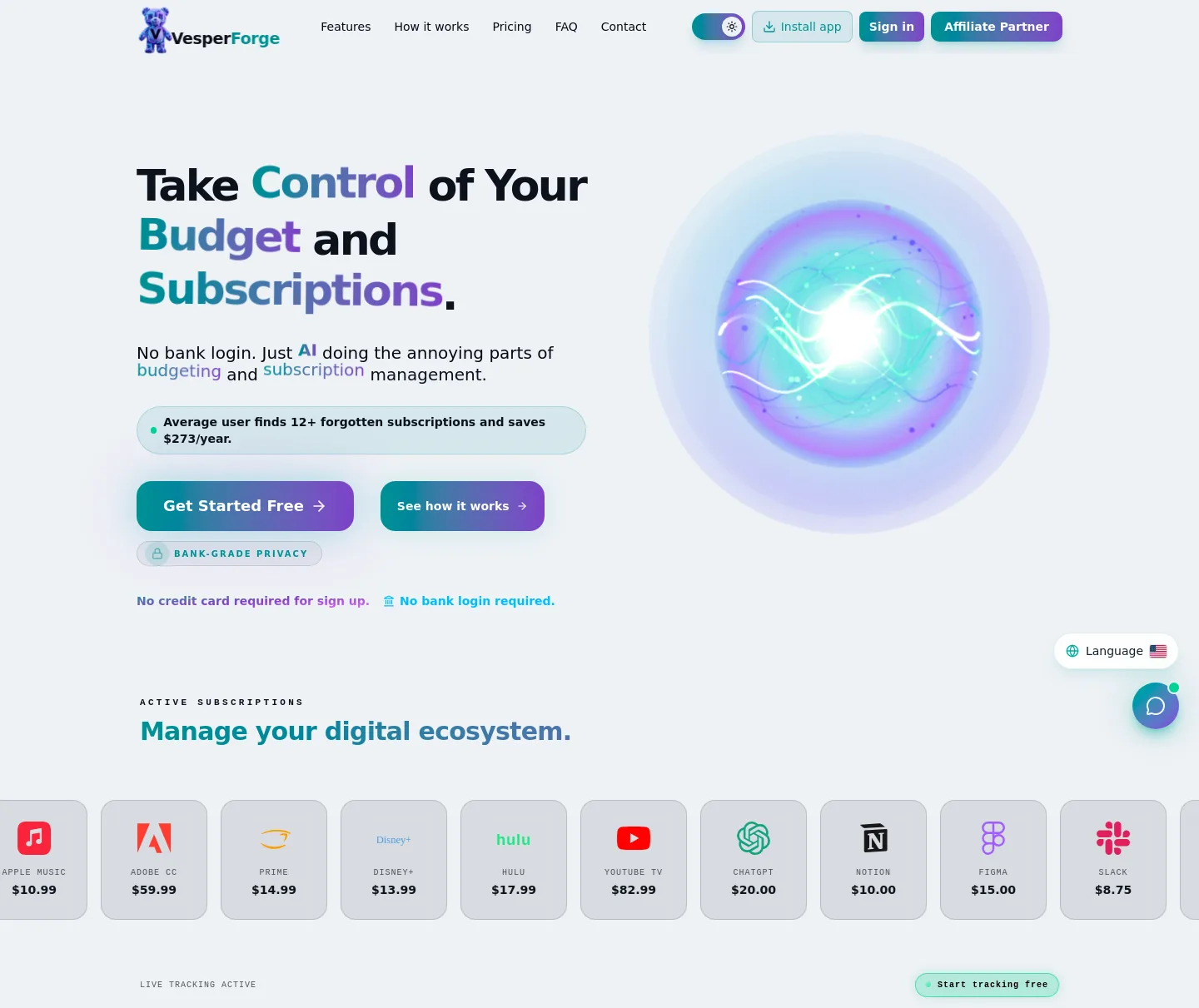 vesperforge.app — a measured funnel