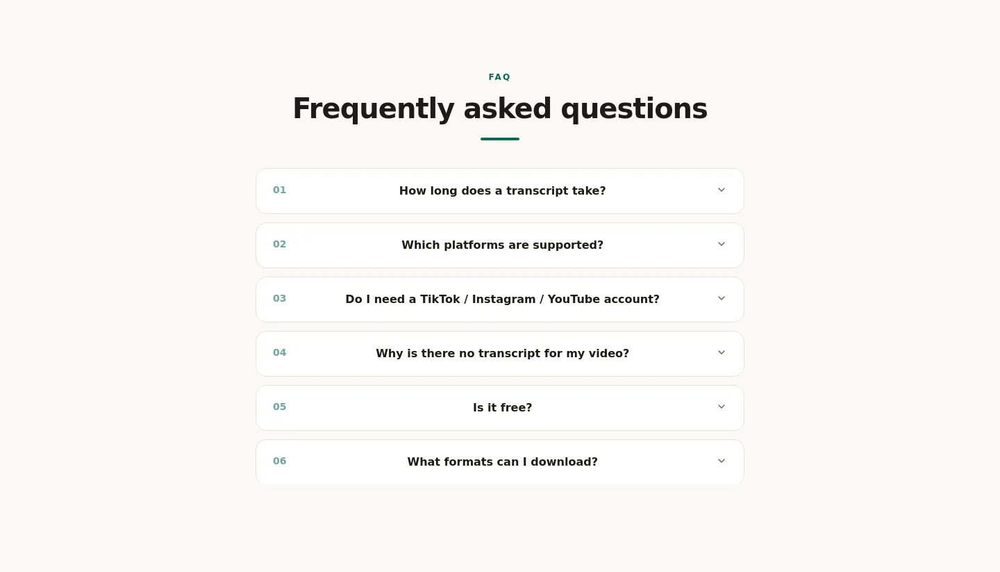 videotoscript.app FAQ section