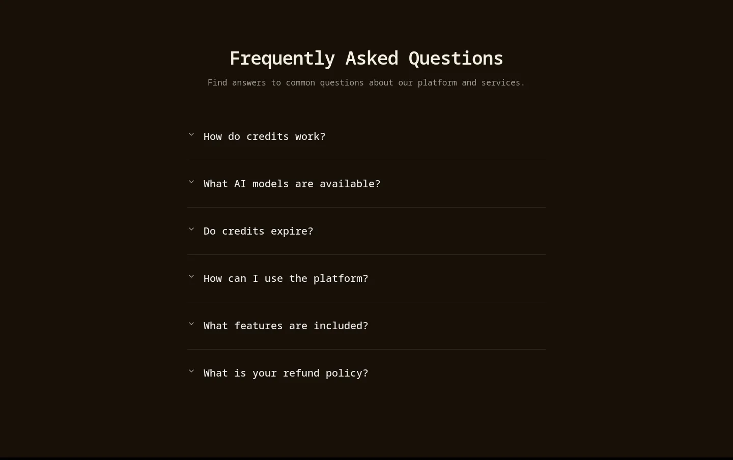 visiondir.com FAQ section