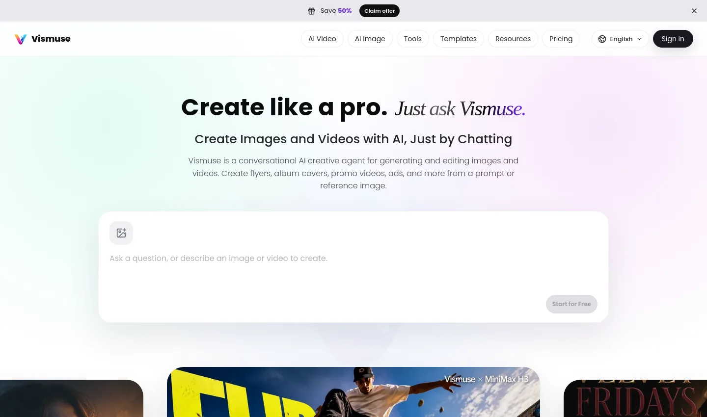 vismuse.com — a measured funnel