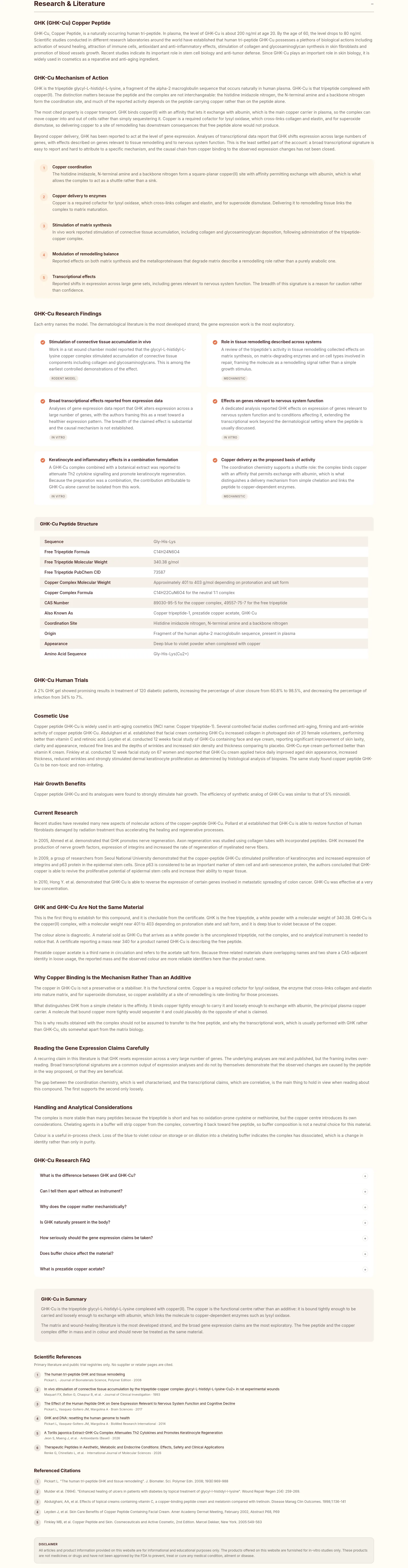 voltapeptides.com FAQ section