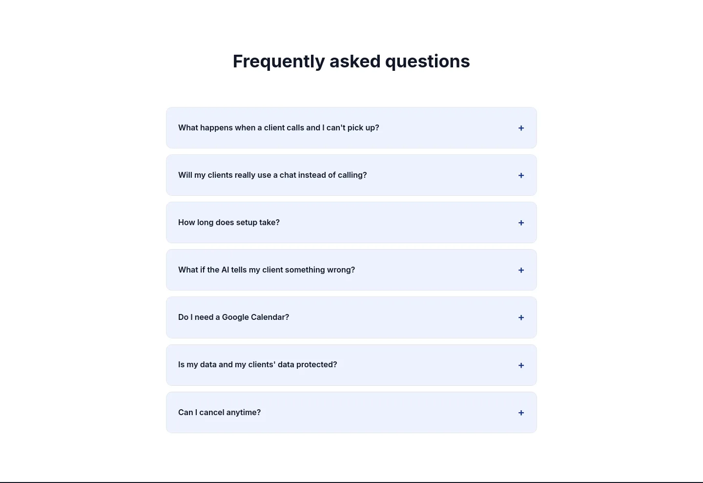 votreassistantia.fr — a real FAQ section