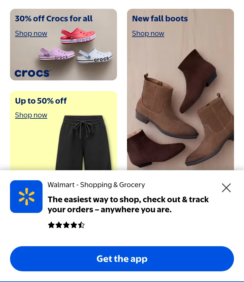 walmart.com — a real CTA section