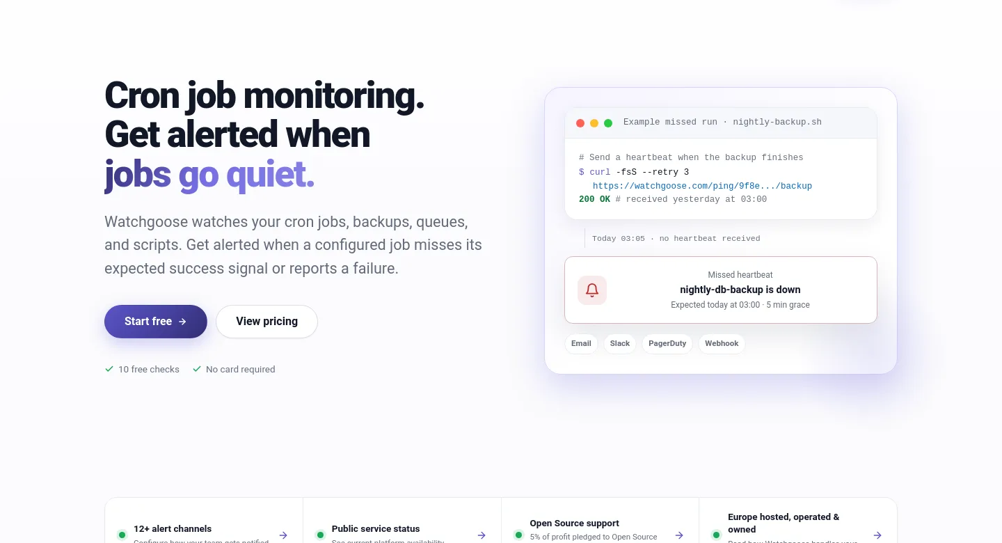 watchgoose.com — a real Hero section