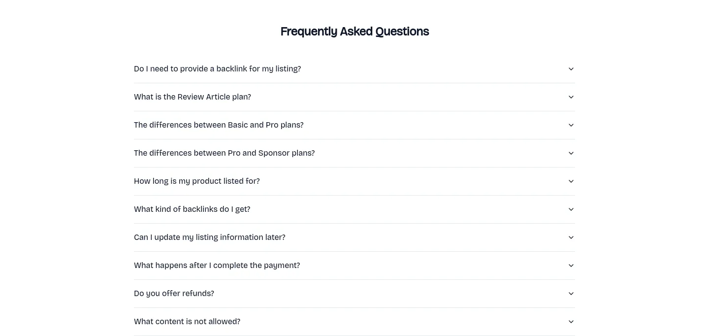 web-review.com FAQ section