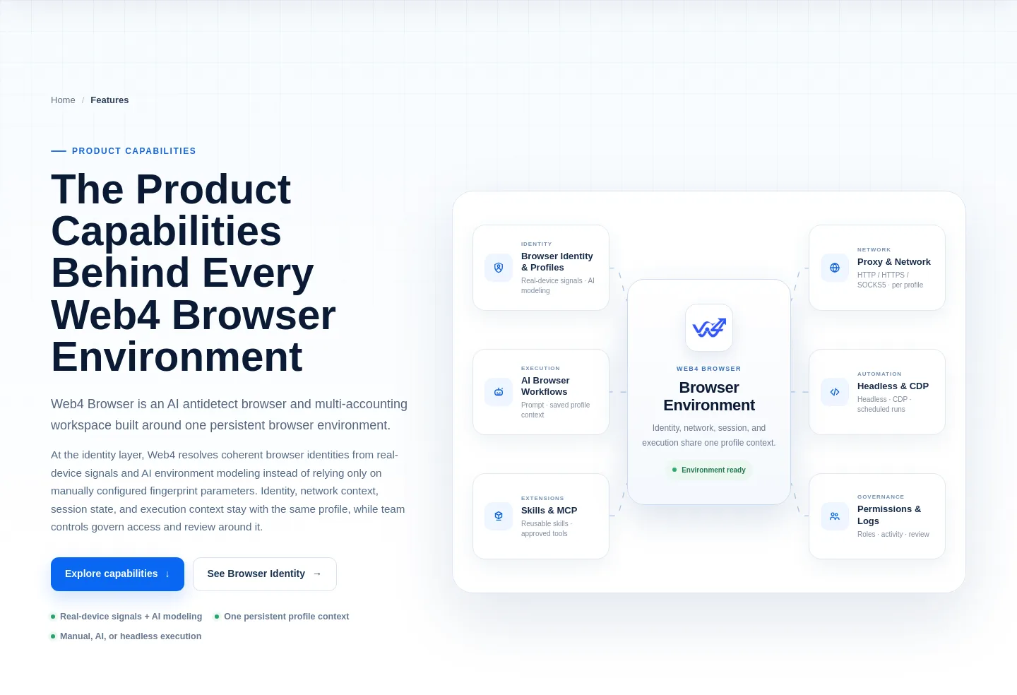 web4browser.io — a real Hero section