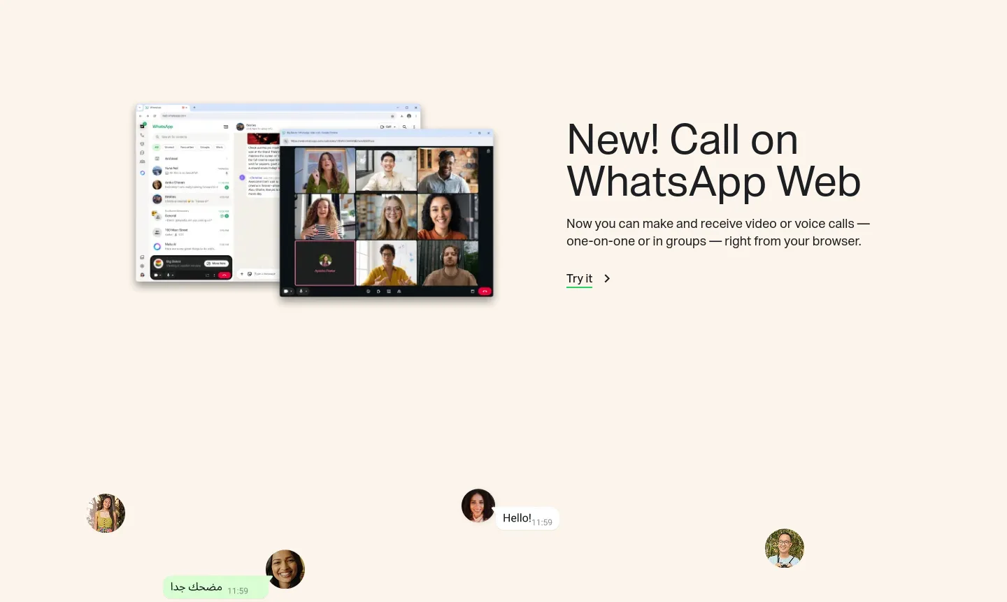 whatsapp.com — a real CTA section