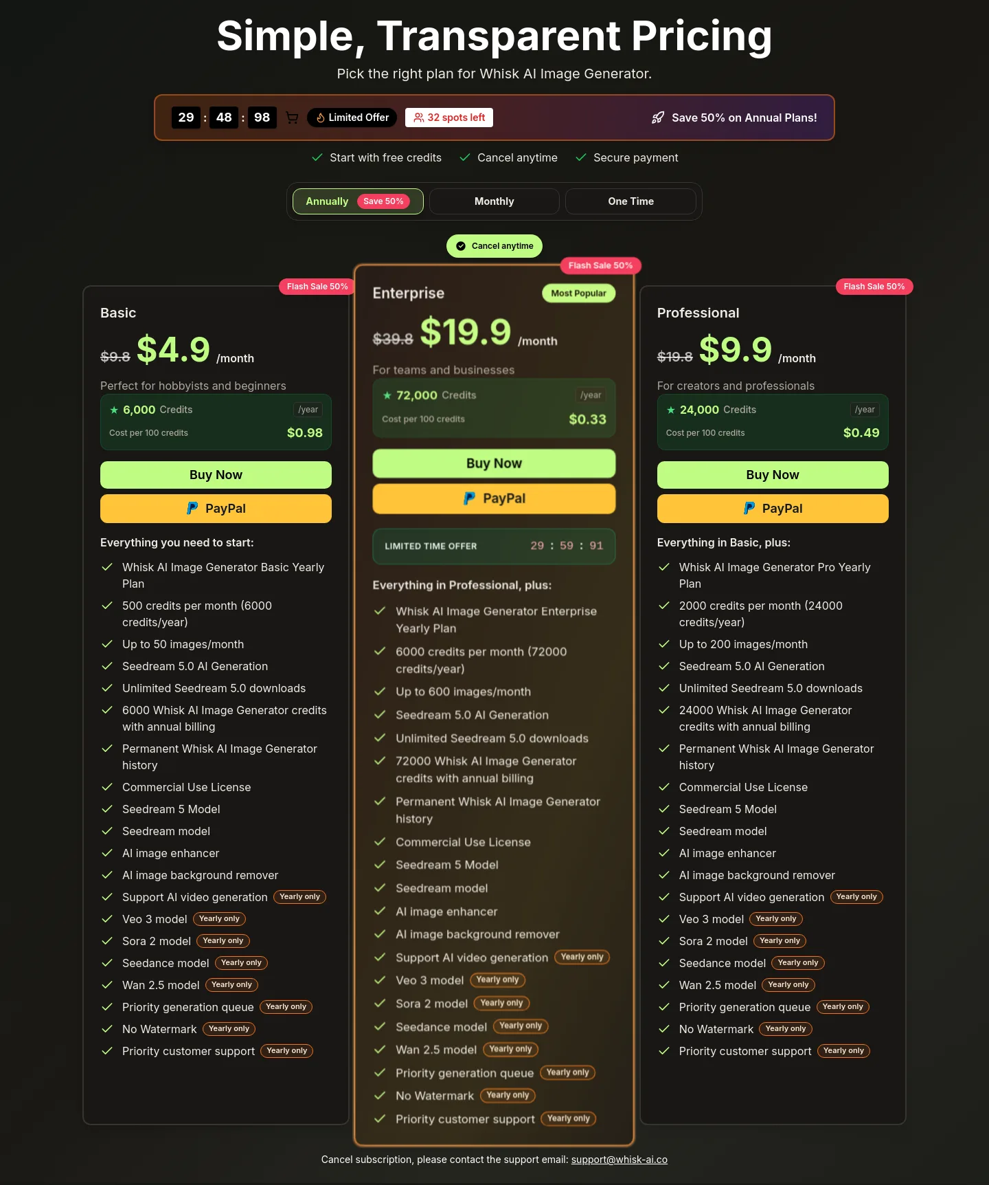 whisk-ai.co Hero section