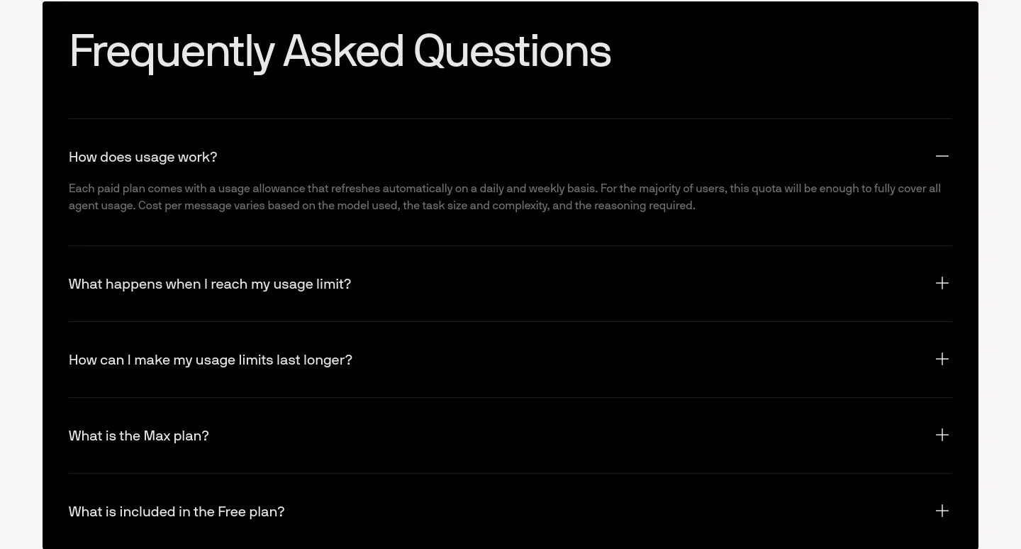 windsurf.com FAQ section