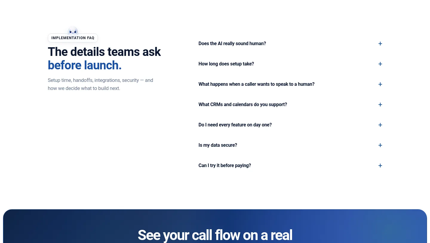 wirevoxai.com FAQ section