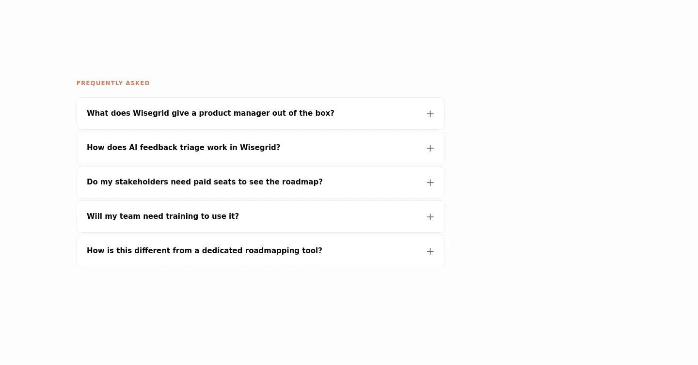 wisegrid.co FAQ section