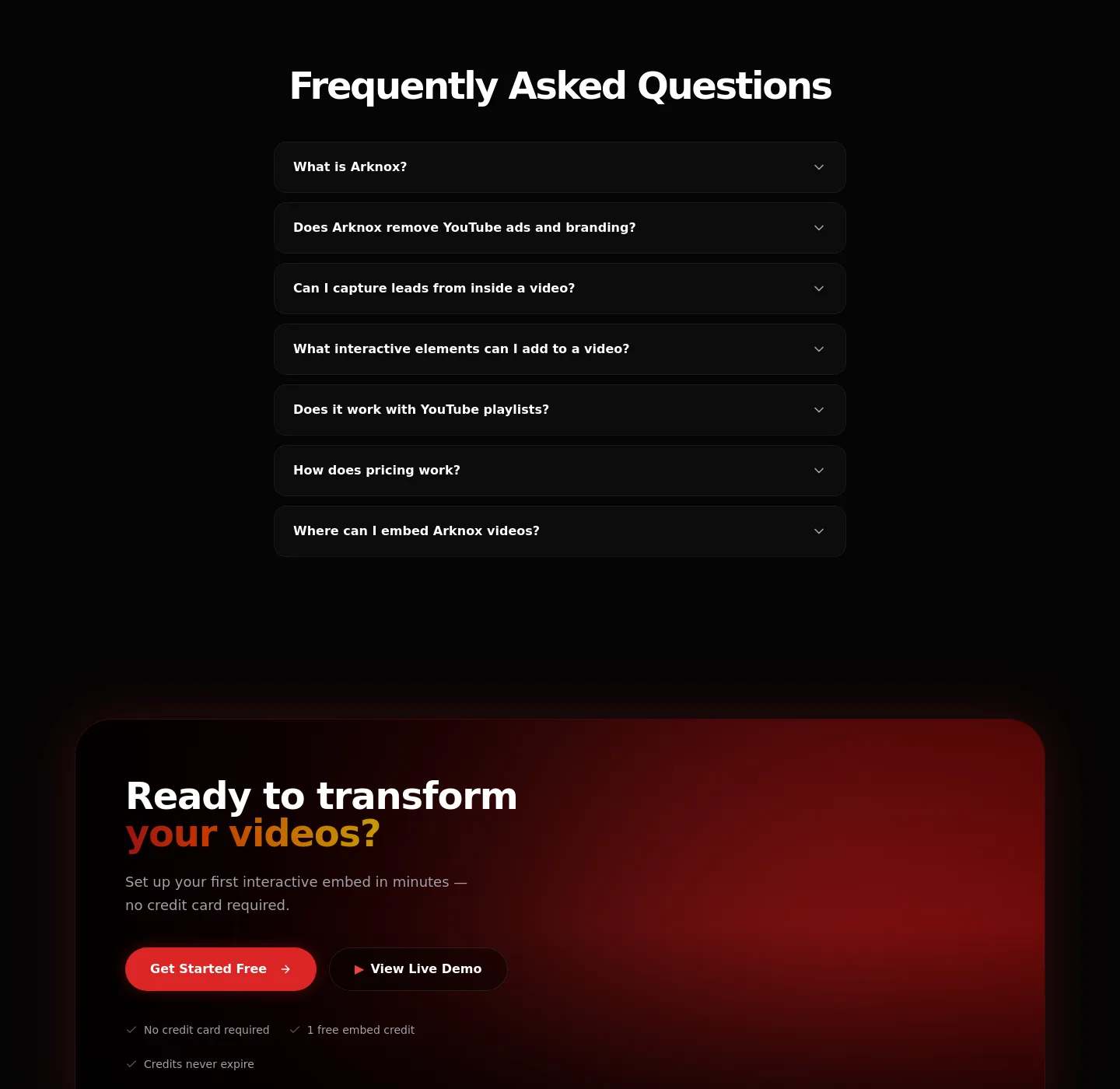 youtube-embedder.arknox.in FAQ section