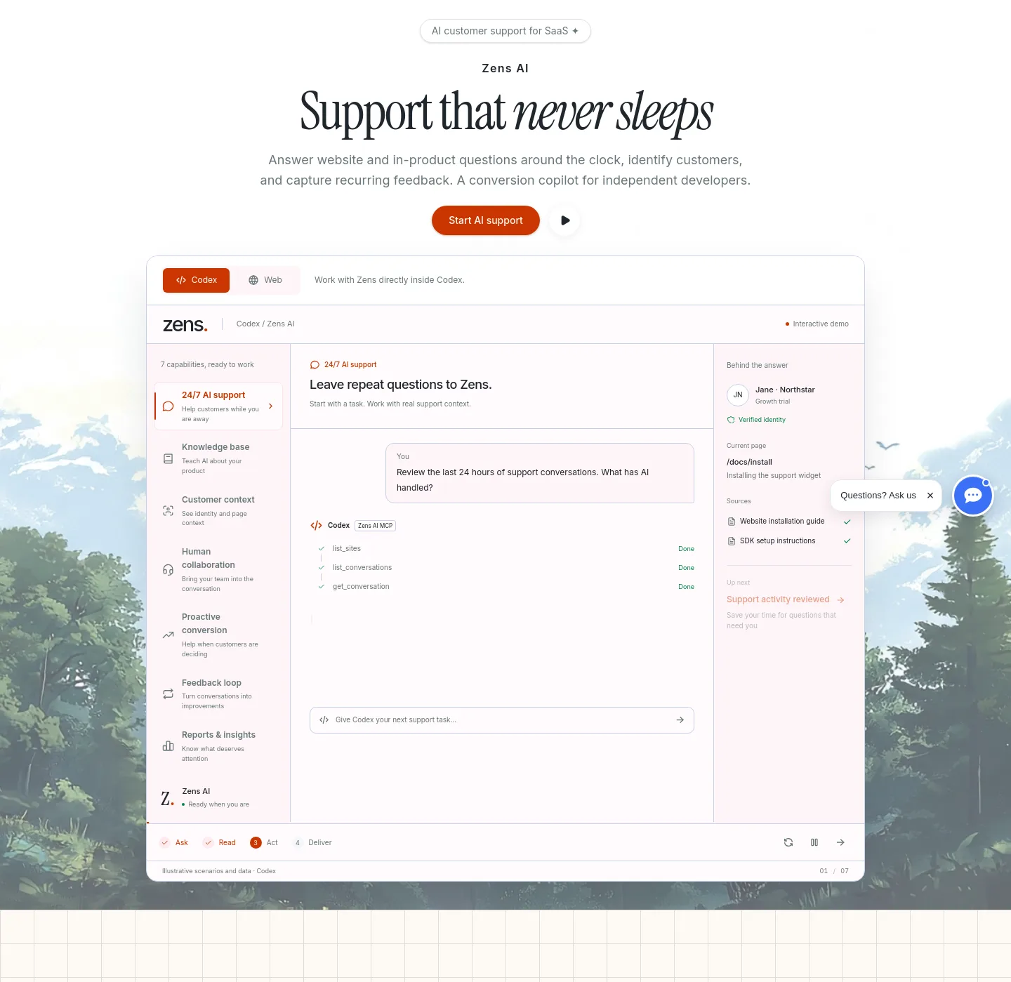 zens.ai Hero section