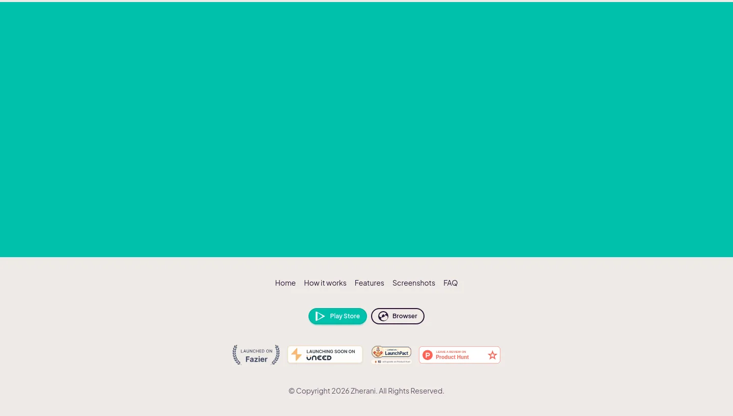 zherani.my.id — a real Features section