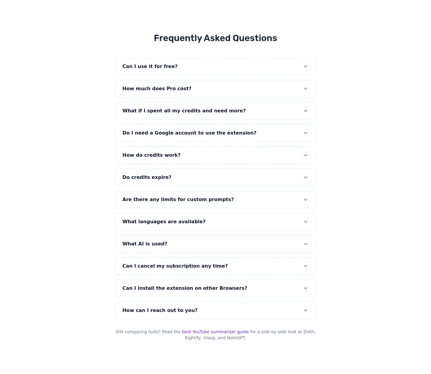 zlothai.com FAQ section