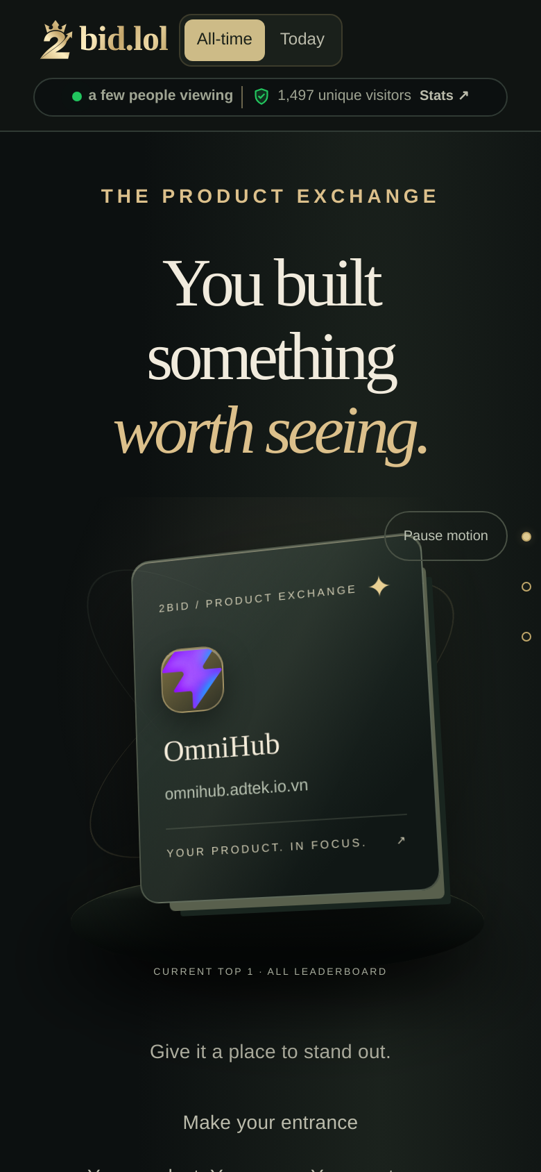 Homepage / Lander