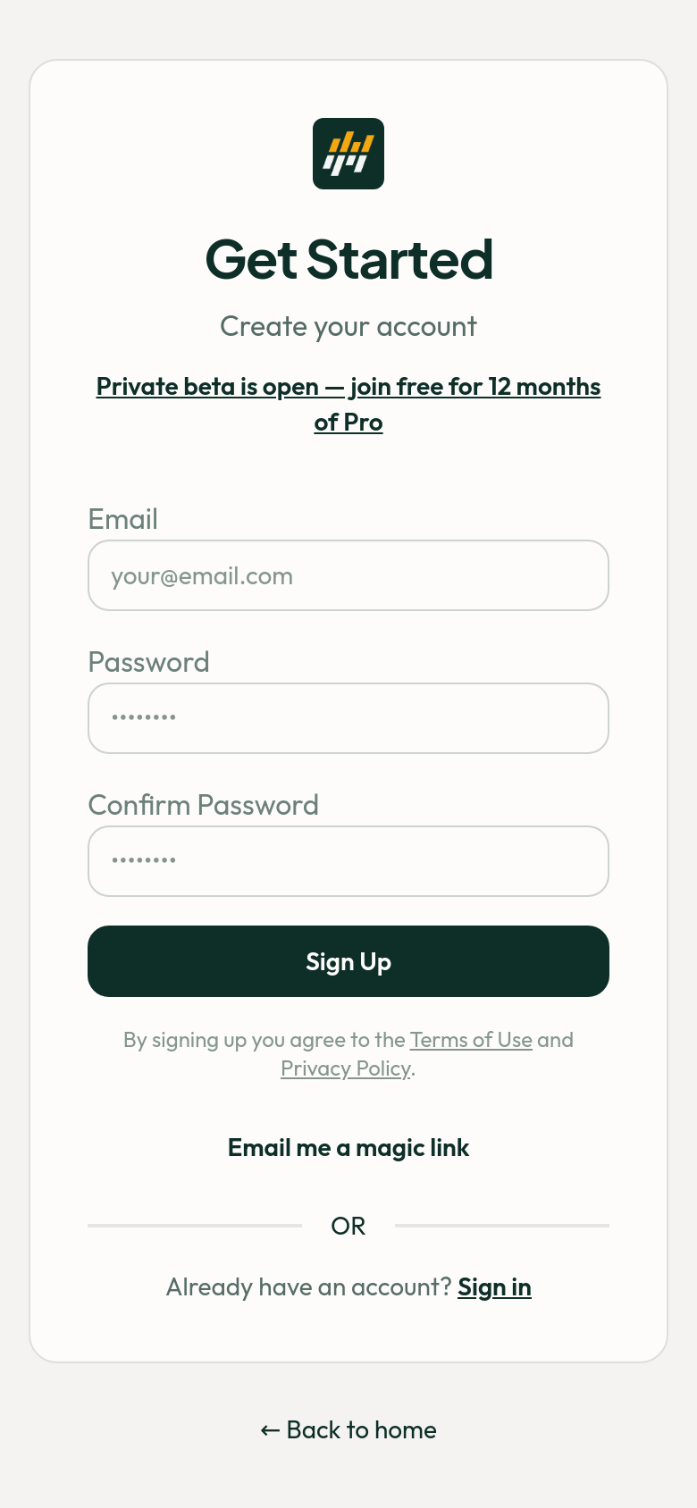 Signup