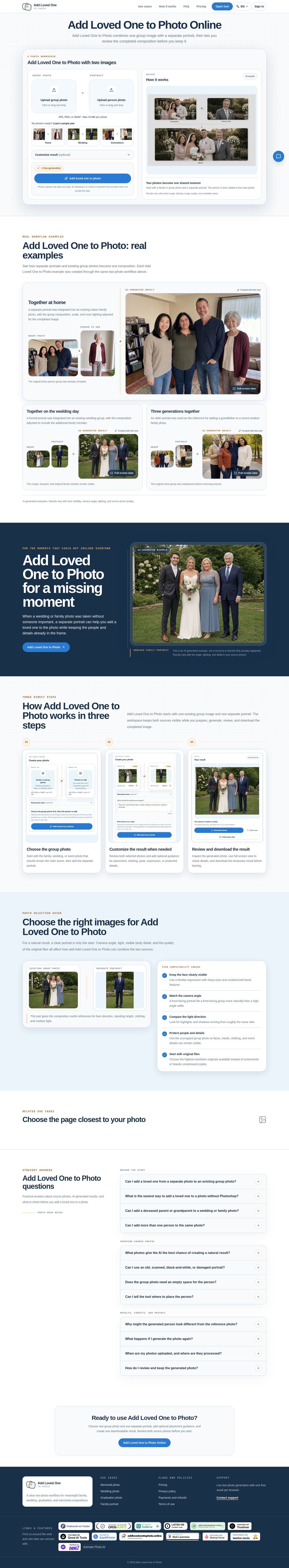 Nav section of addlovedonetophoto.online