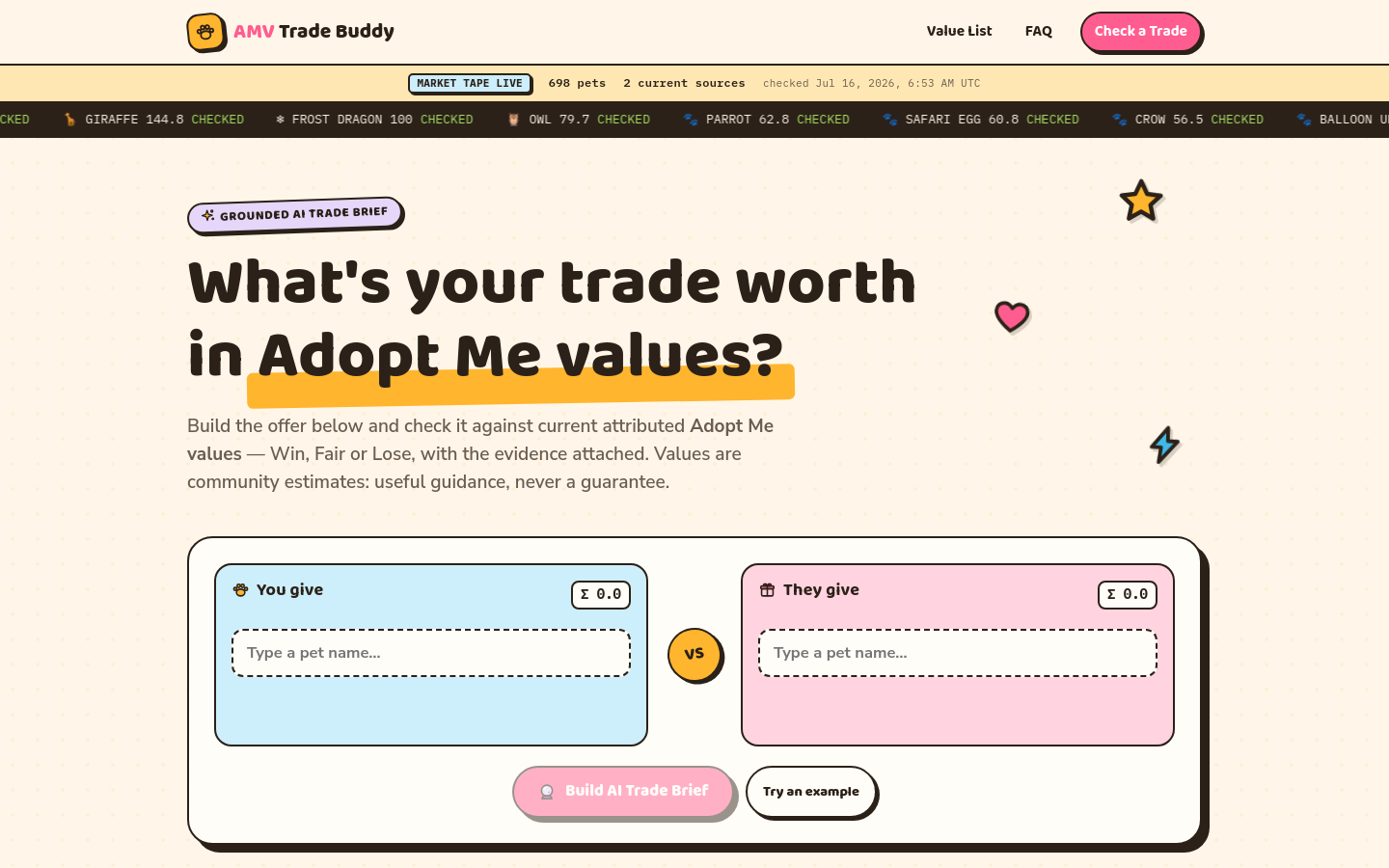 Above-the-fold capture of adoptmevalues.trade