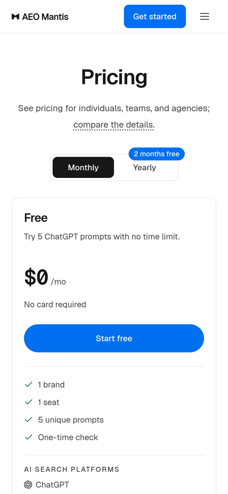 Pricing