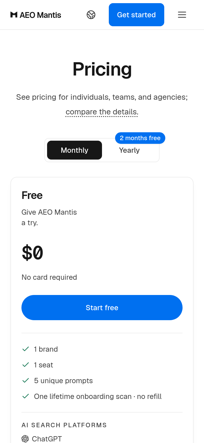 Pricing