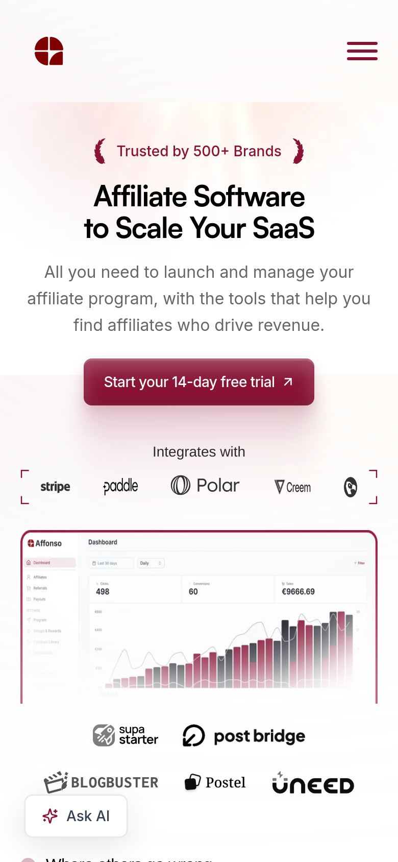 Homepage / Lander