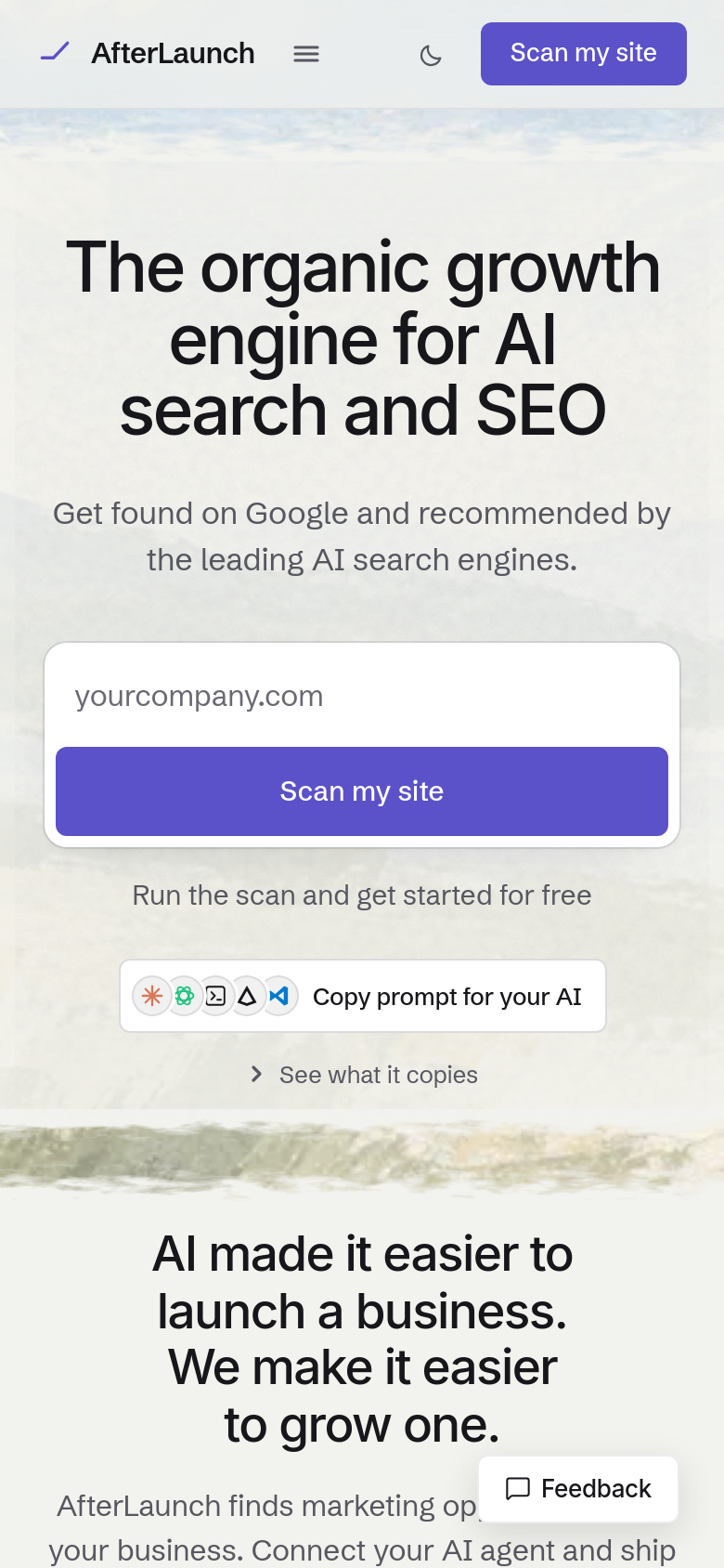 Homepage / Lander