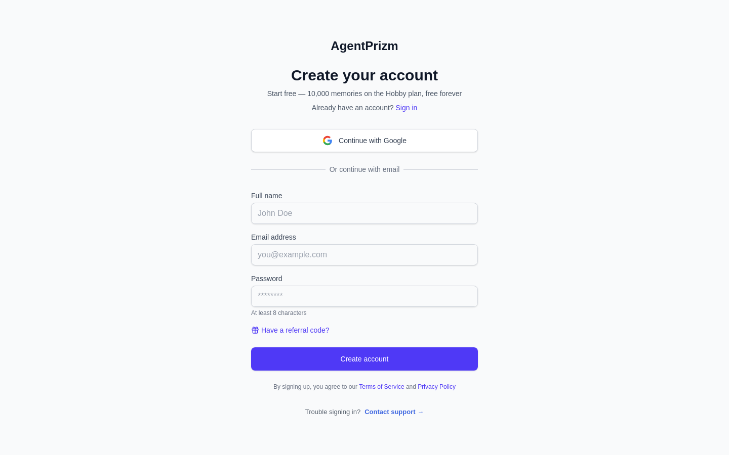 Signup