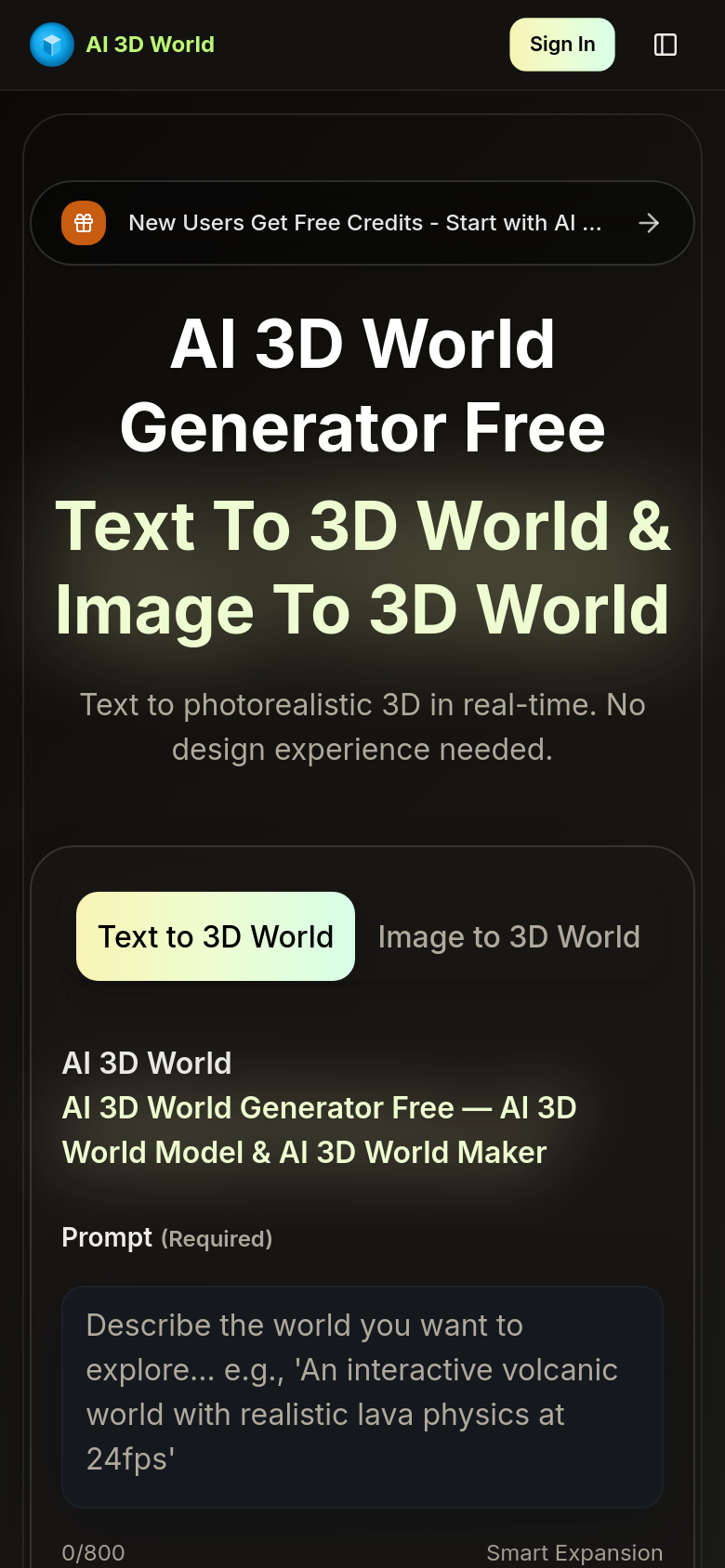Homepage / Lander