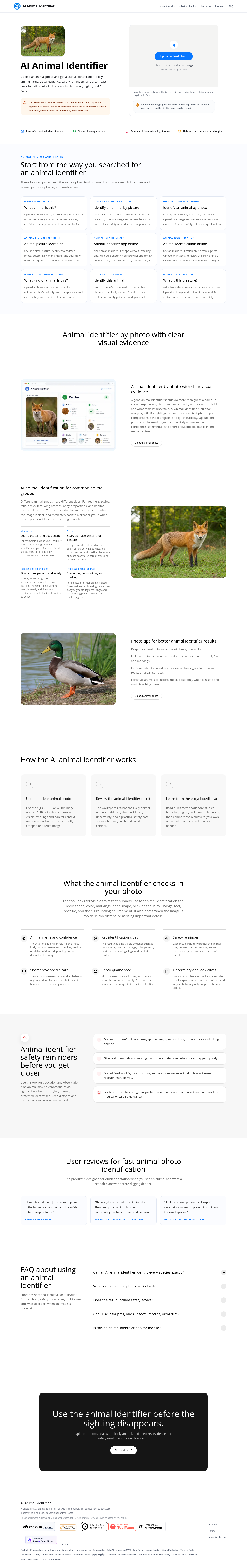aianimalidentifier.com — 