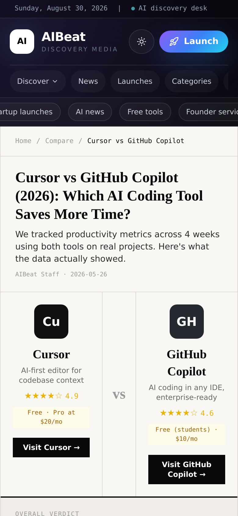 Cursor Vs Github Copilot
