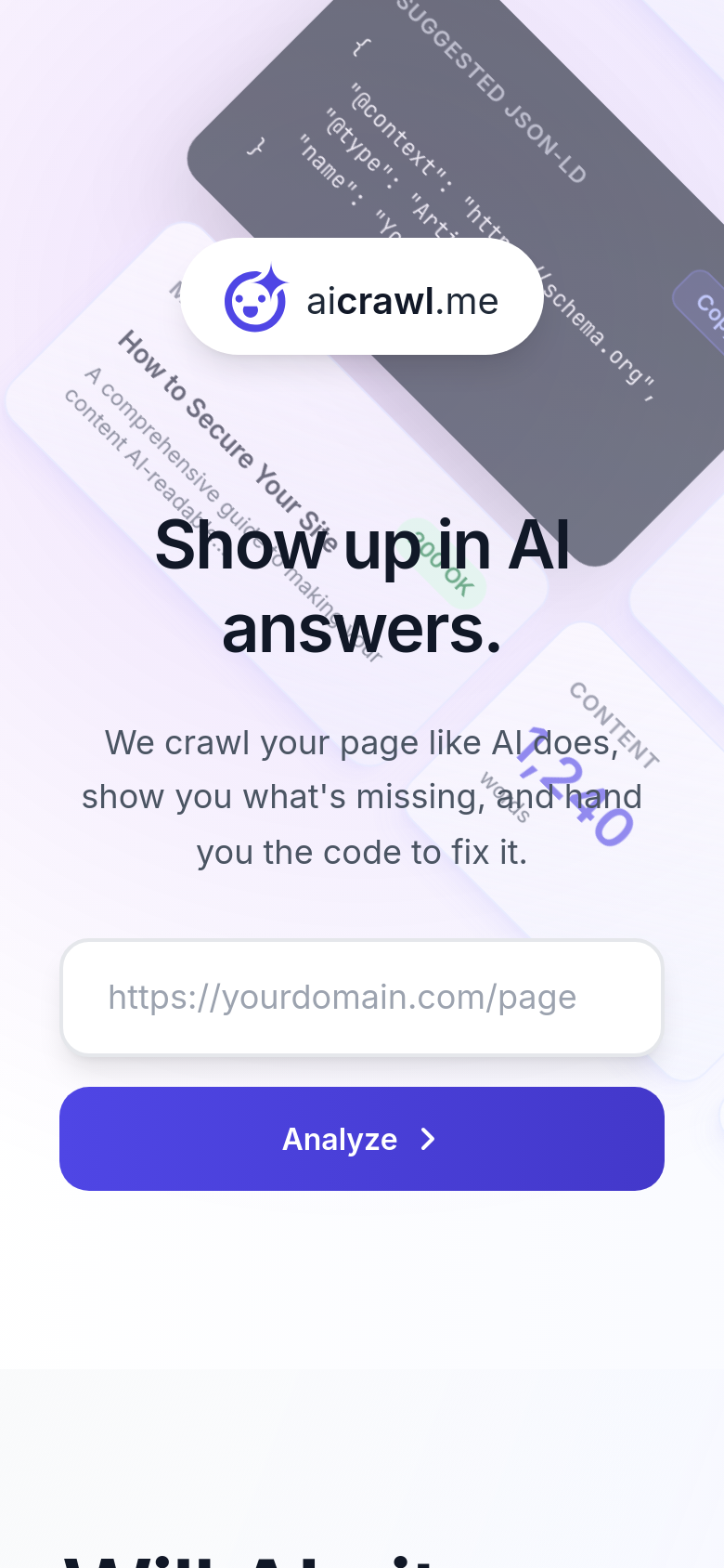 Homepage / Lander