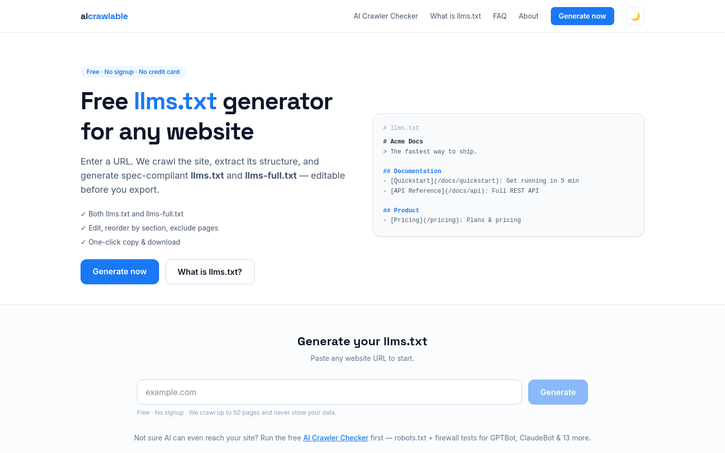 Captured Homepage / Lander