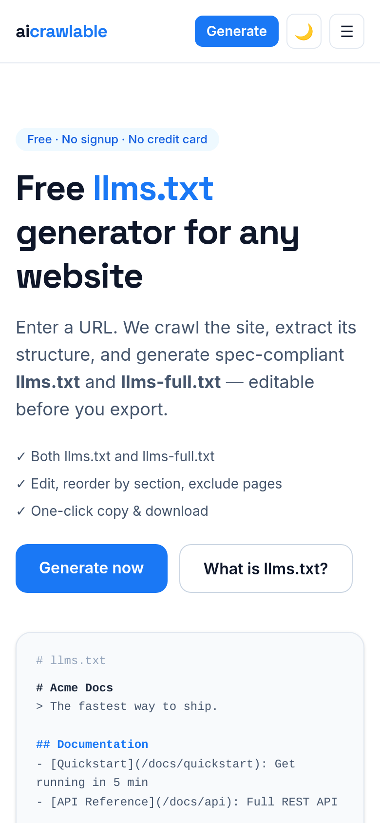 Homepage / Lander