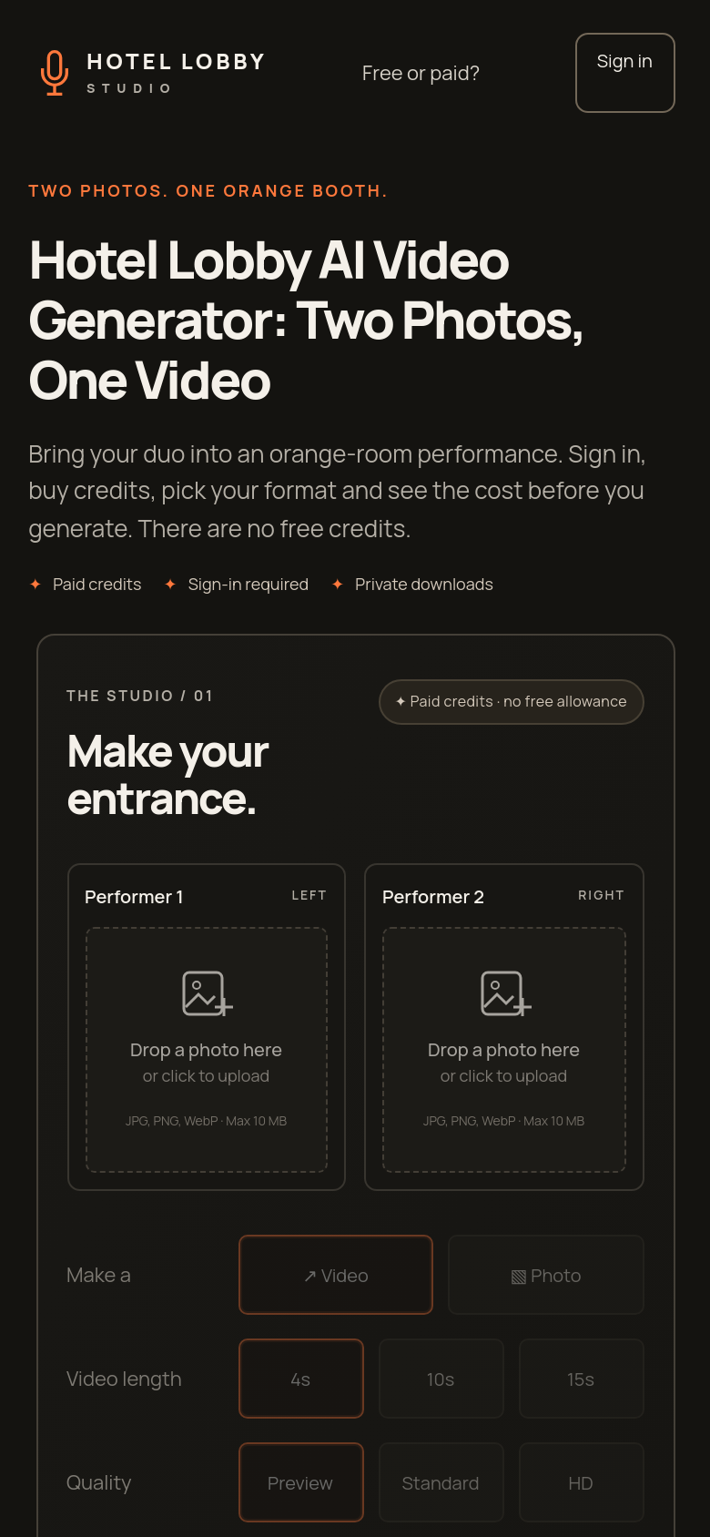 Homepage / Lander