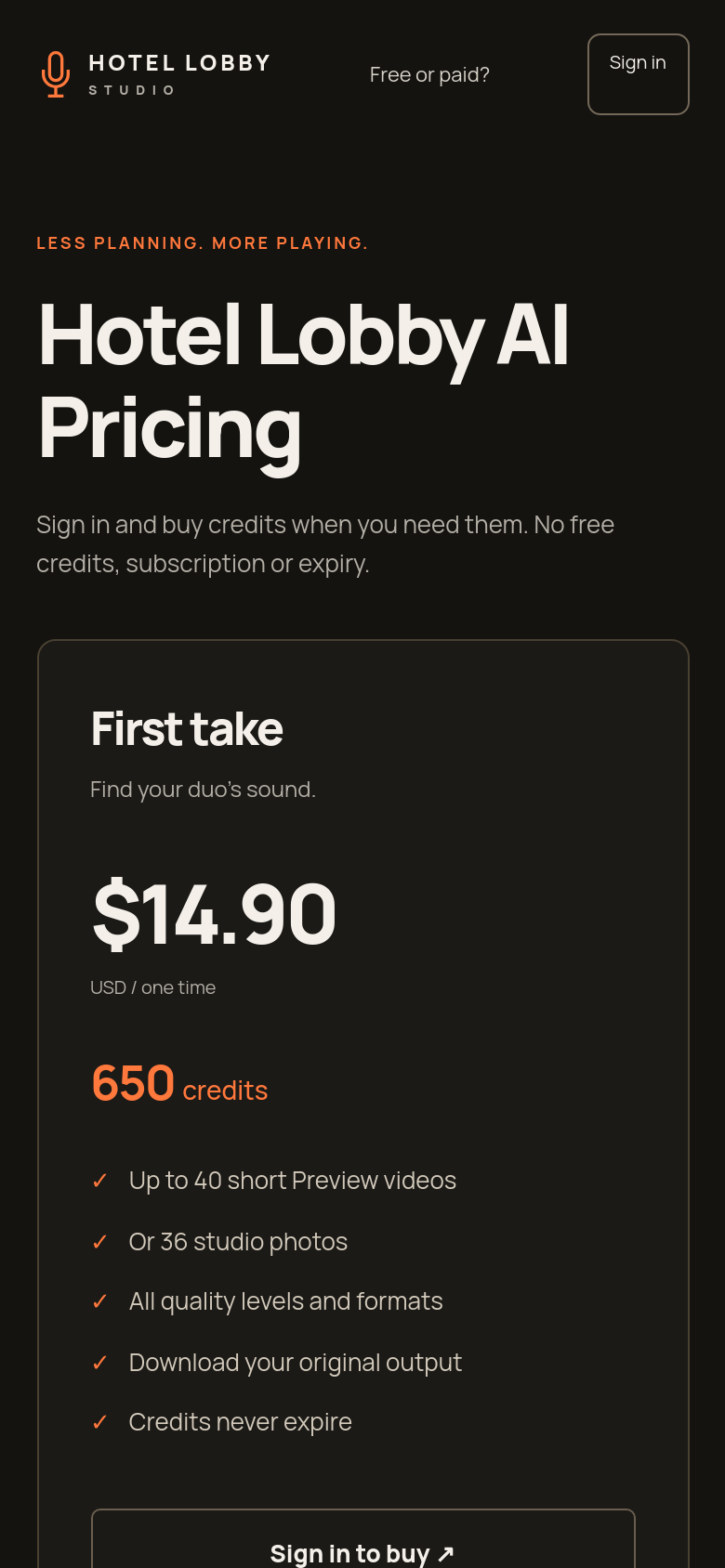 Pricing