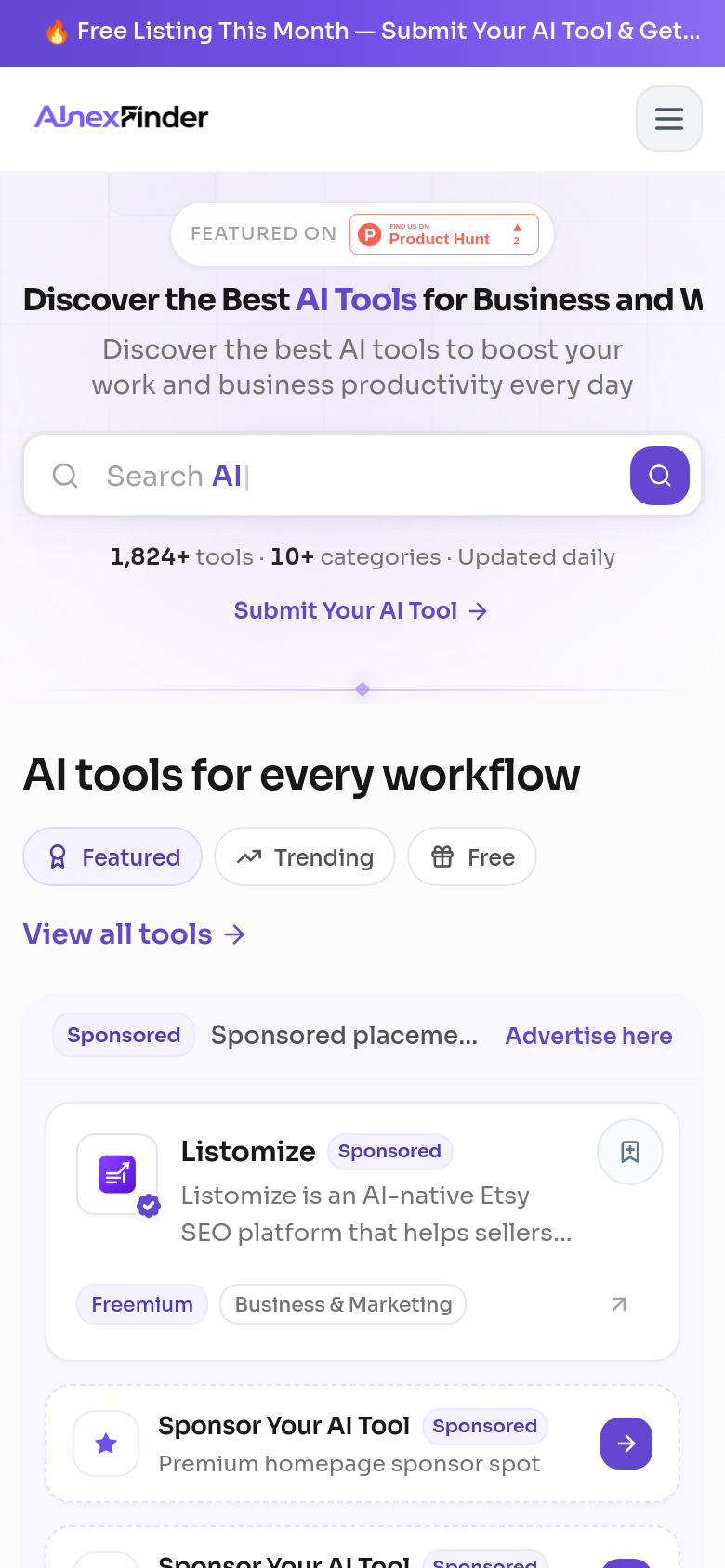 Homepage / Lander