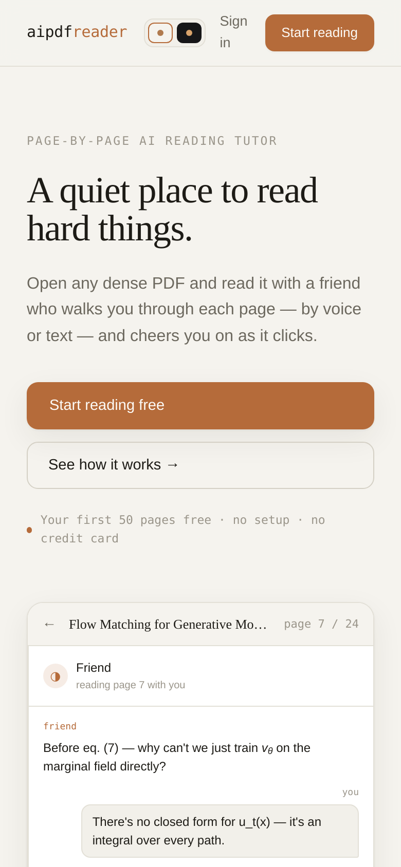 Homepage / Lander
